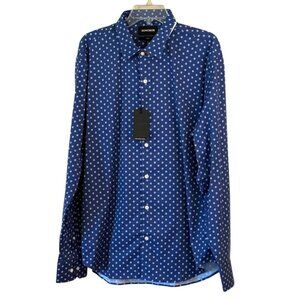 Bonobos Men's Tech Button Down Shirt Blue Spring Lake Floral Size XL NWT